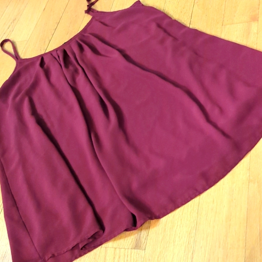 Burgundy chiffon top